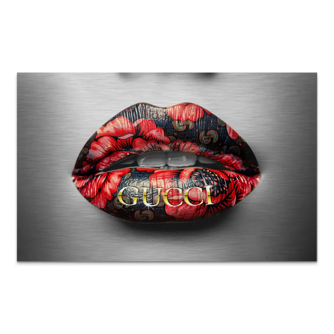 Gucci Lips Nr.2 AluDibond Gebürstet INGALERIE