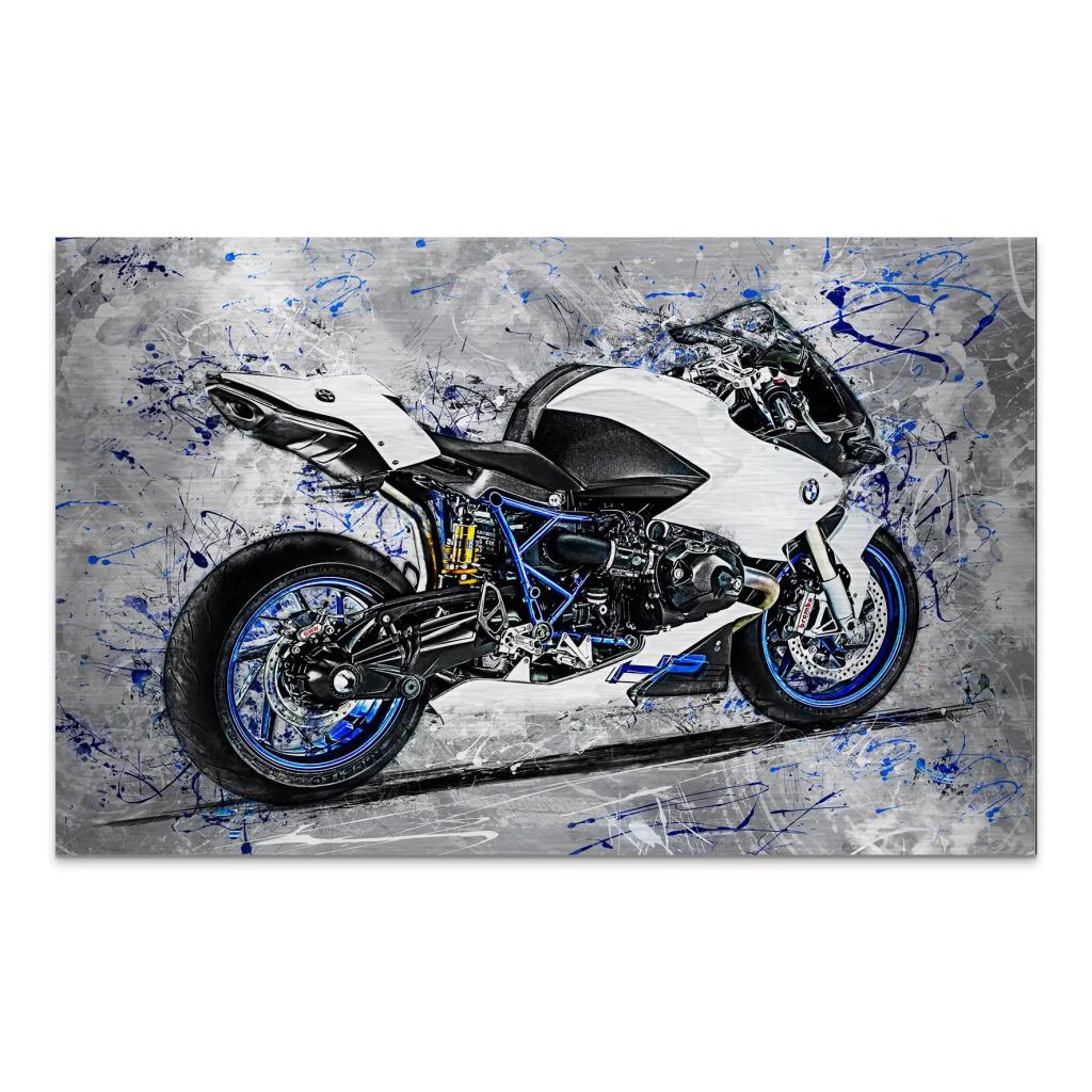 BMW HP2 Abstrakt Art Alu Gebürstet INGALERIE