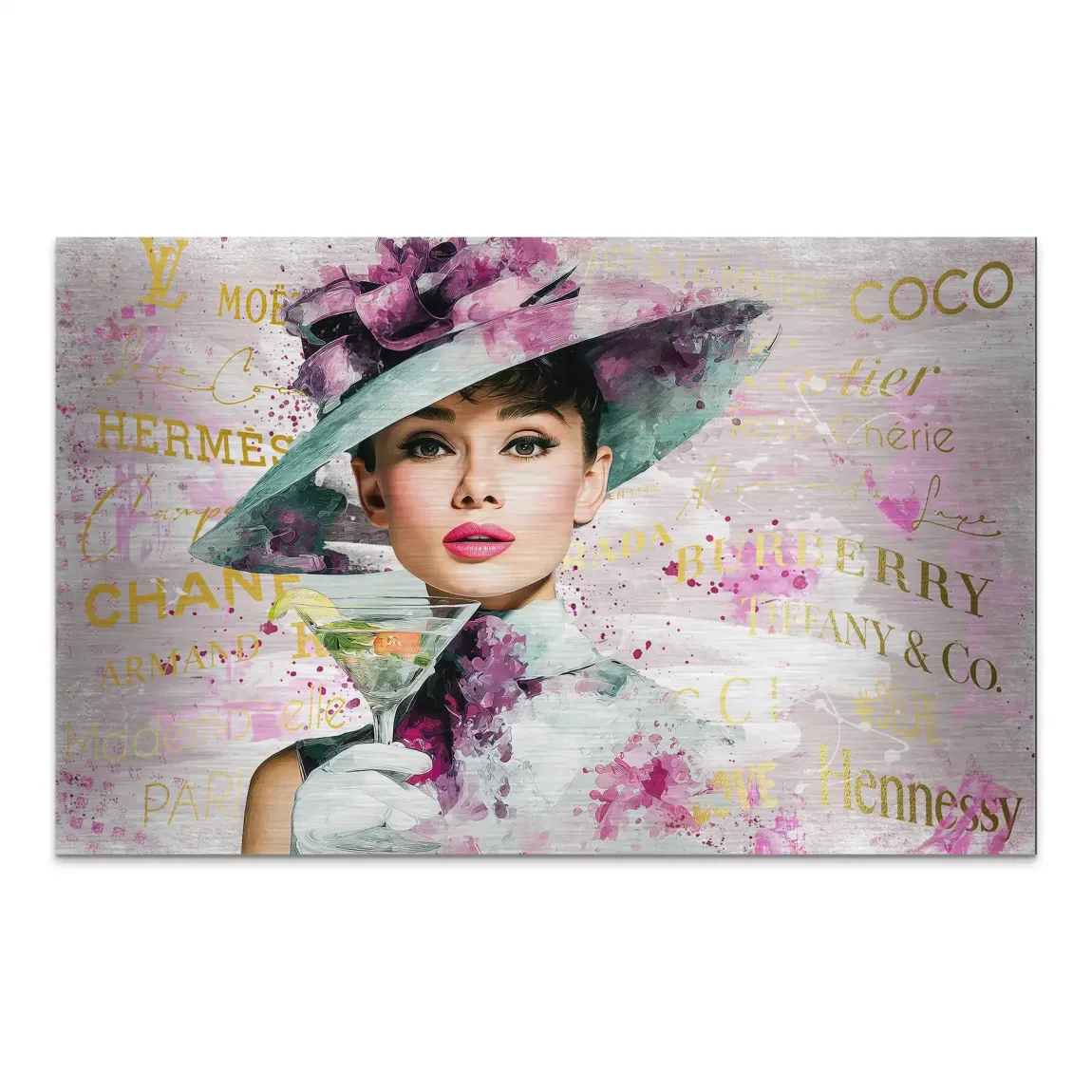 Audrey Hepburn Couture Elegance AluDibond Gebürstet