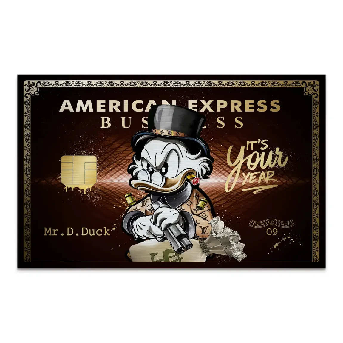 Dagobert Gold Business AluDibond Gebürstet