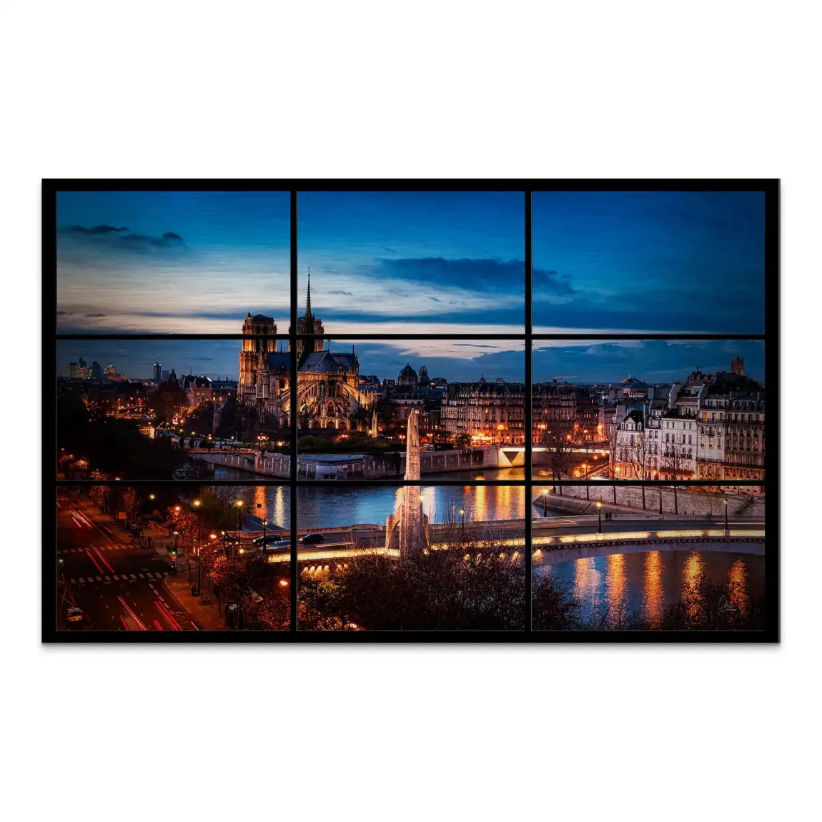 Twilight over Paris Alu Gebürstet