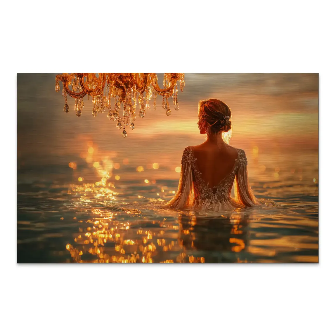 Golden Lights AluDibond Gebürstet