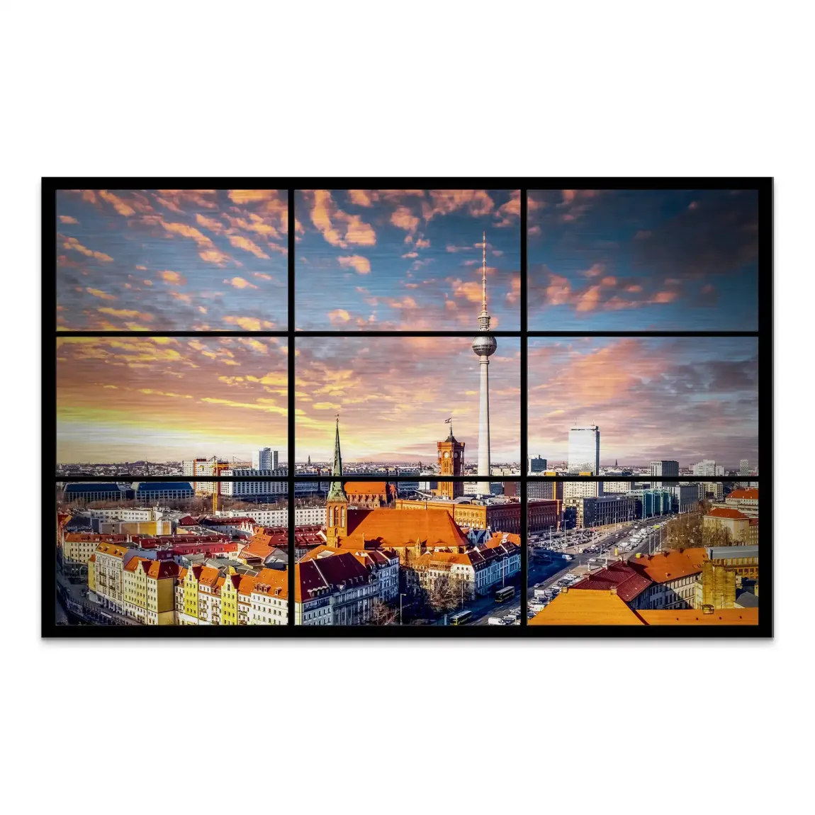 Berlin Skyline AluDibond Gebürstet