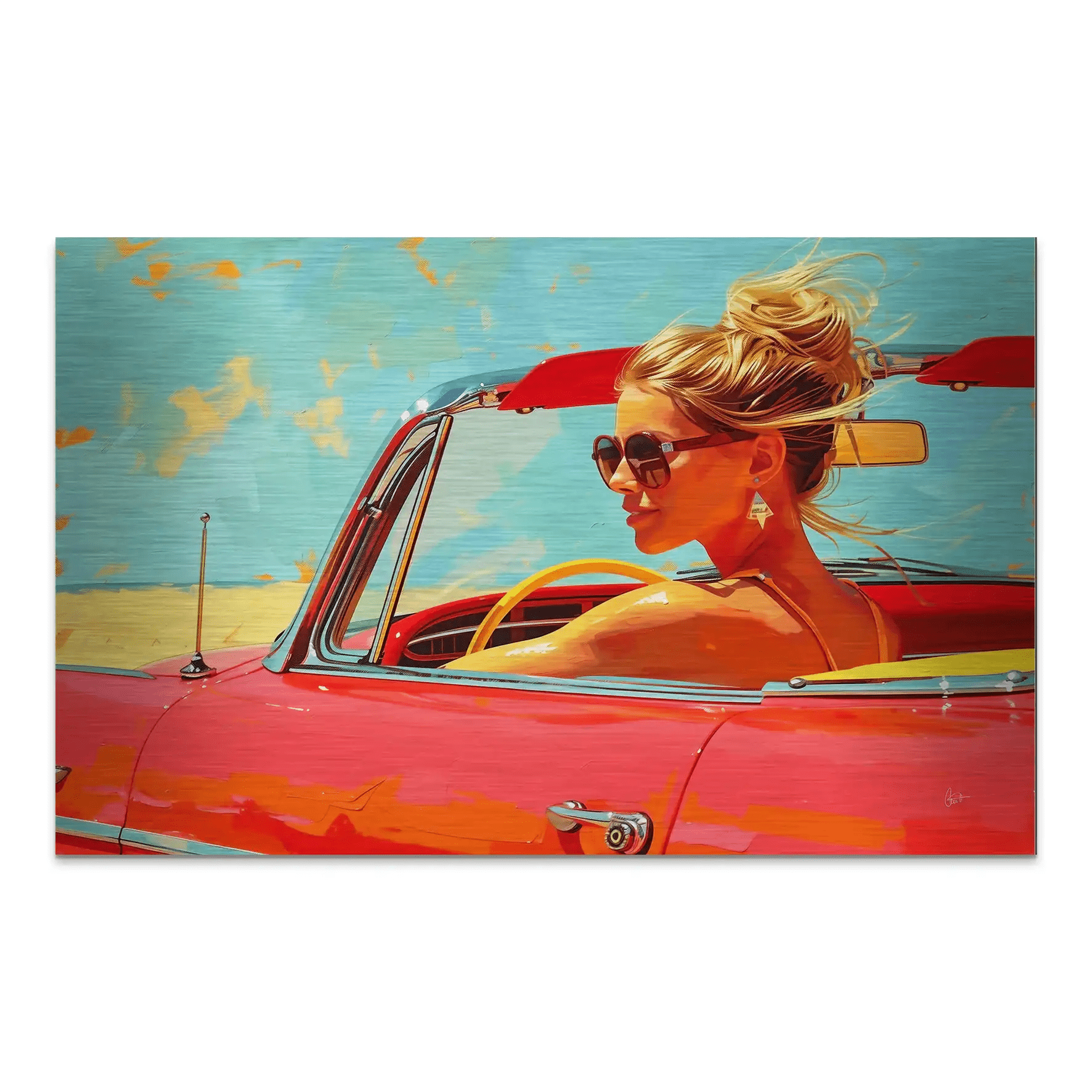 Roadtrip Pop Art AluDibond Gebürstet INGALERIE