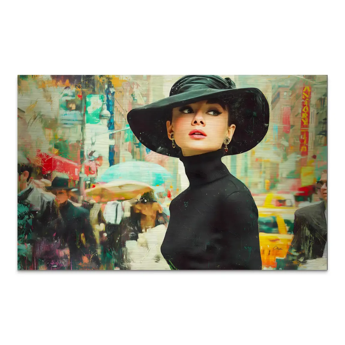 Audrey in New York AluDibond Gebürstet INGALERIE