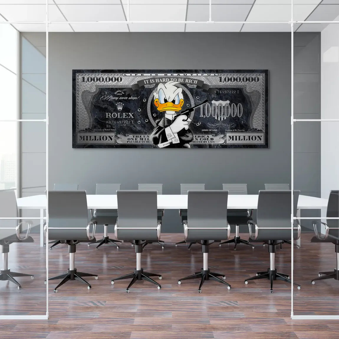 Donald Duck Bond Game Pop Art Alu Gebürstet INGALERIE