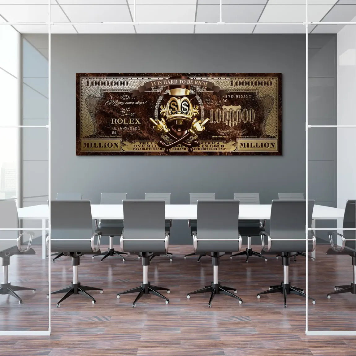 Dagobert Totenkopf Retro Dollar Alu Gebürstet INGALERIE