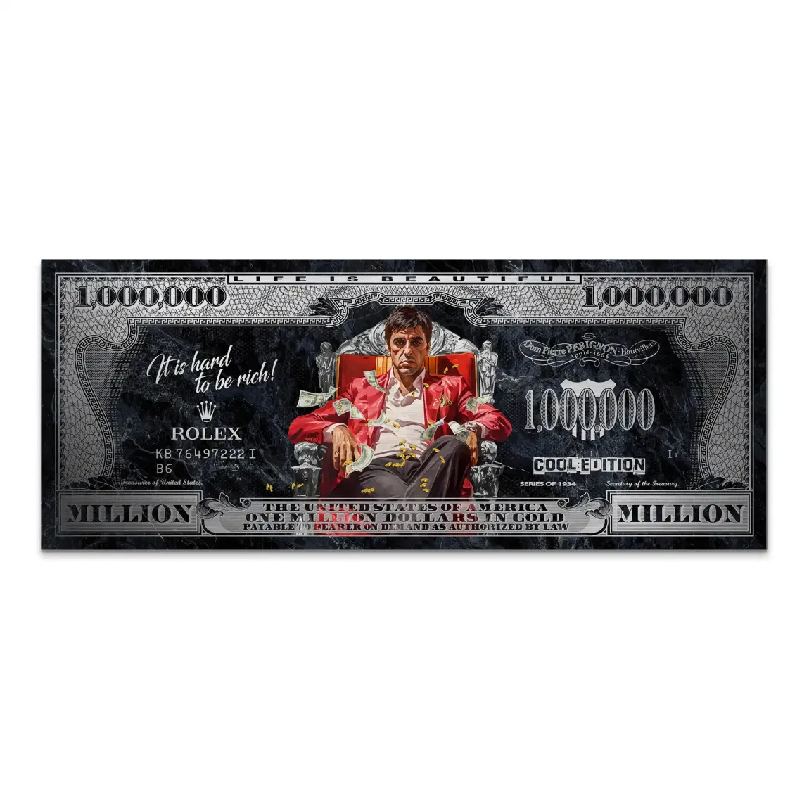 Scarface Million Dollar Prestige AluDibond Gebürstet