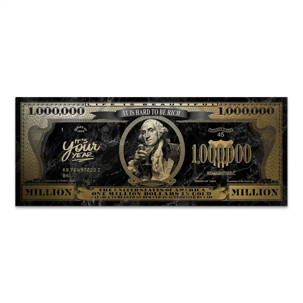 Million Vision George Washington Alu Gebürstet