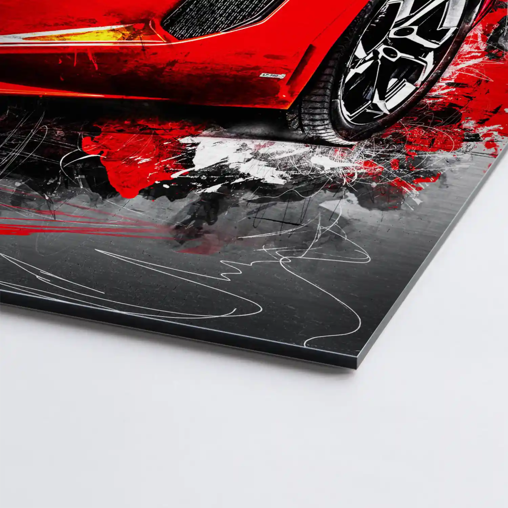 Lambo Aventador Abstrakt Aludibond Bild INGALERIE