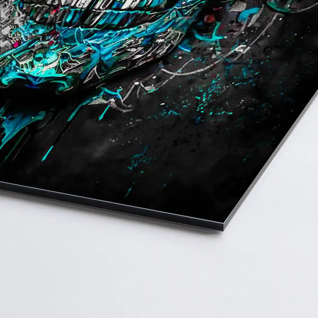 Totenkopf Silver Style Aludibond Gebürstet INGALERIE