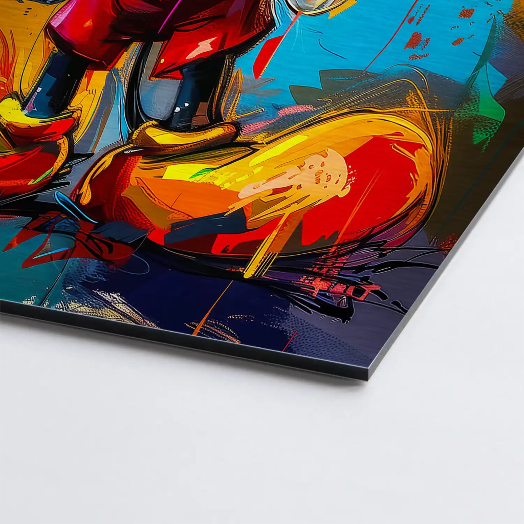 Micky Abstrakt Paint Aludibond Gebürstet - INGALERIE