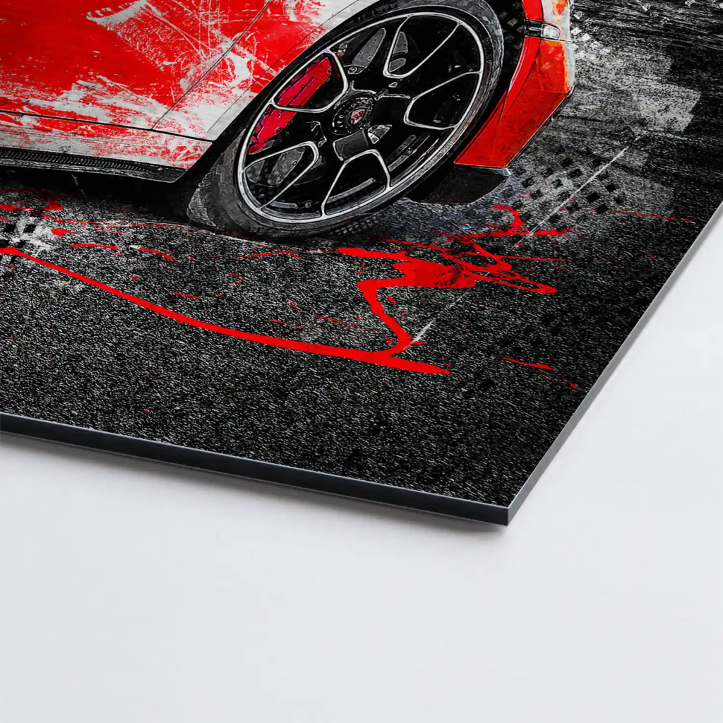 Porsche 911 Turbo Abstrakt Style Alu Gebürstet INGALERIE