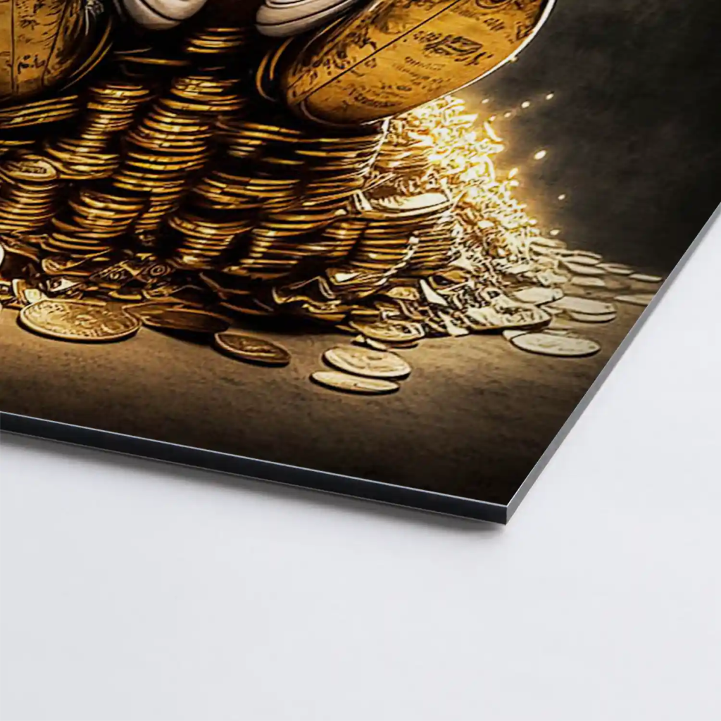 Micky Gold Motivation AluDibond Bild INGALERIE