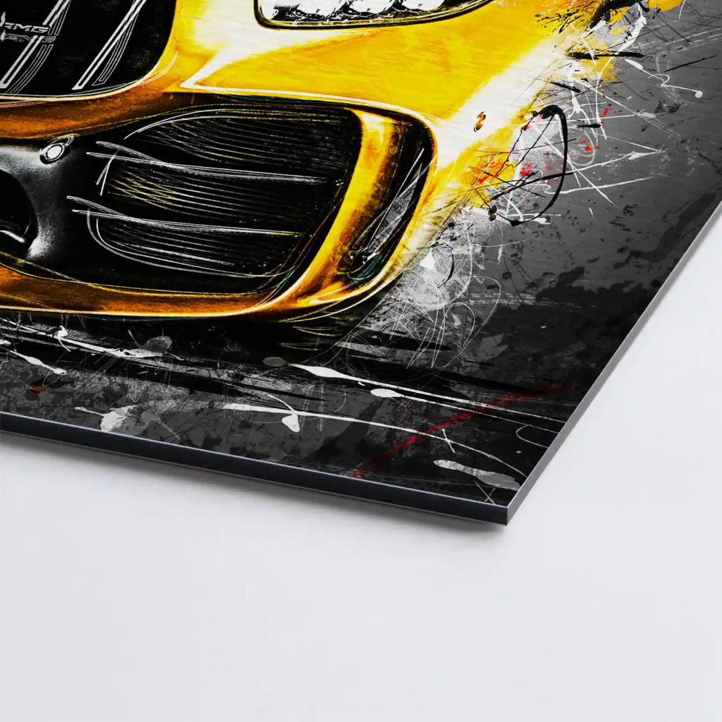 Mercedes AMG GT Yellow Style Alu Gebürstet INGALERIE