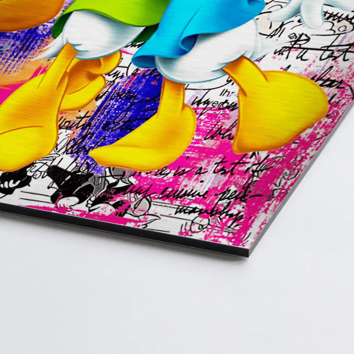 Duck Kids Pop Art Aludibond Gebürstet - Alu Dibond Bild Gebürstet