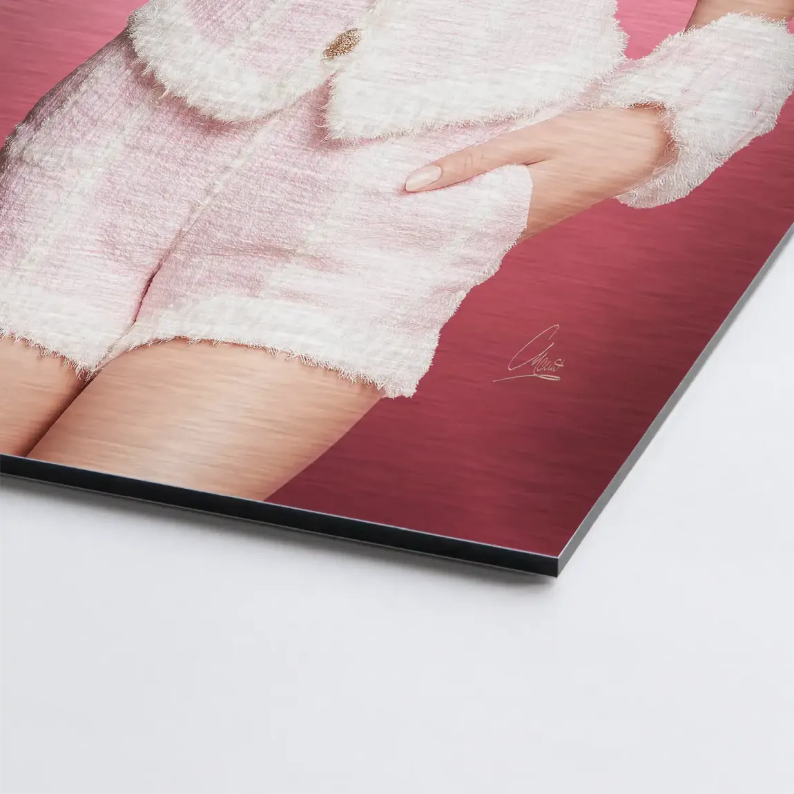 Pink Couture Marilyn Monroe Alu Gebürstet Bild