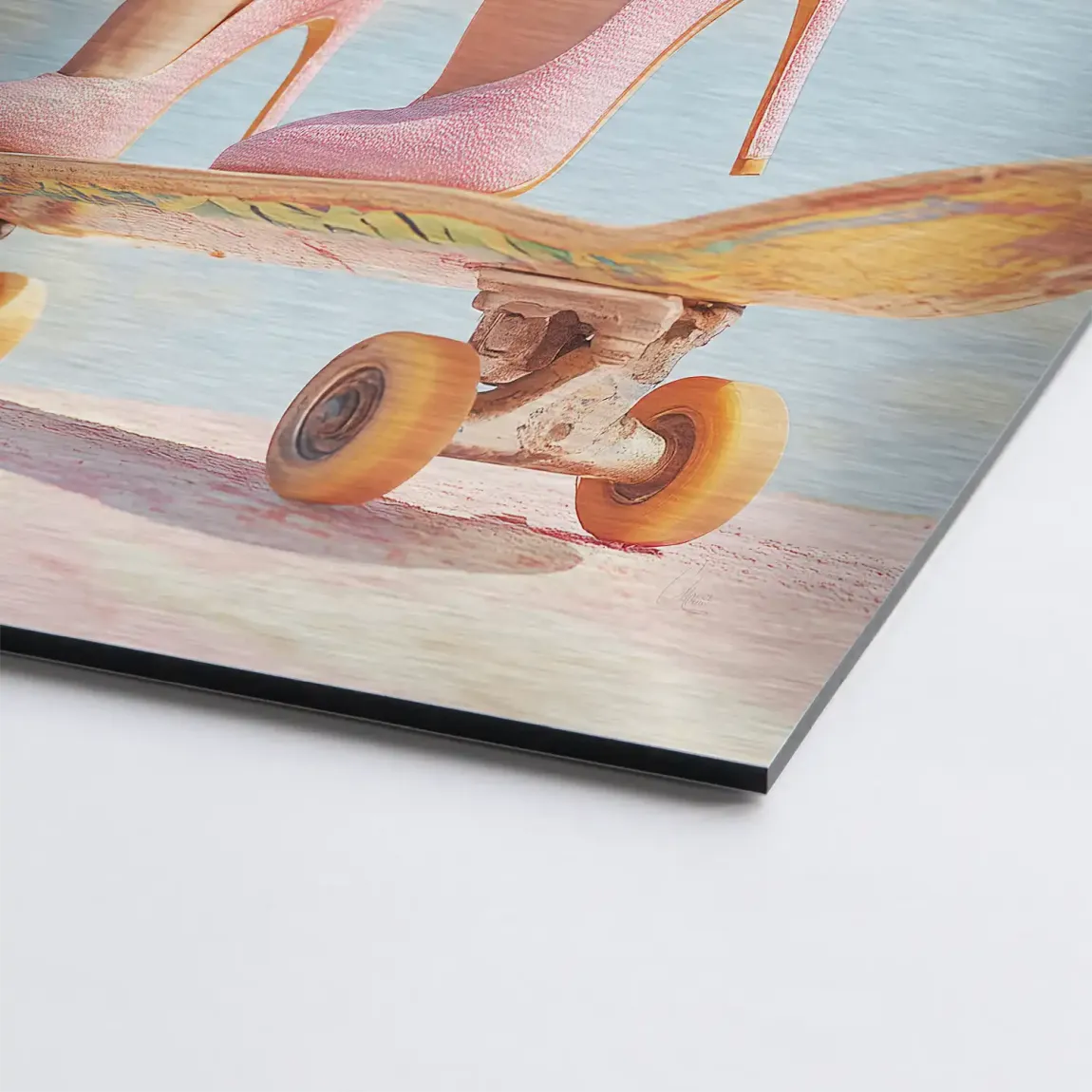Pink Skate Alu Gebürstet Bild