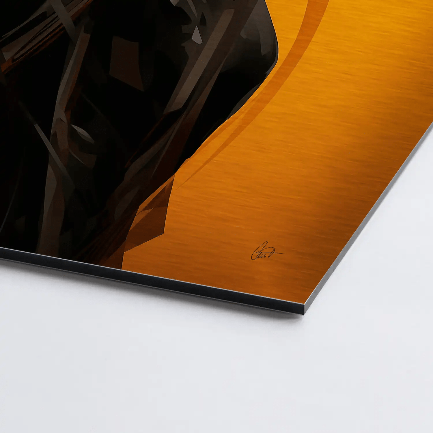 Frau mit Hut Alu Gebürstet INGALERIE