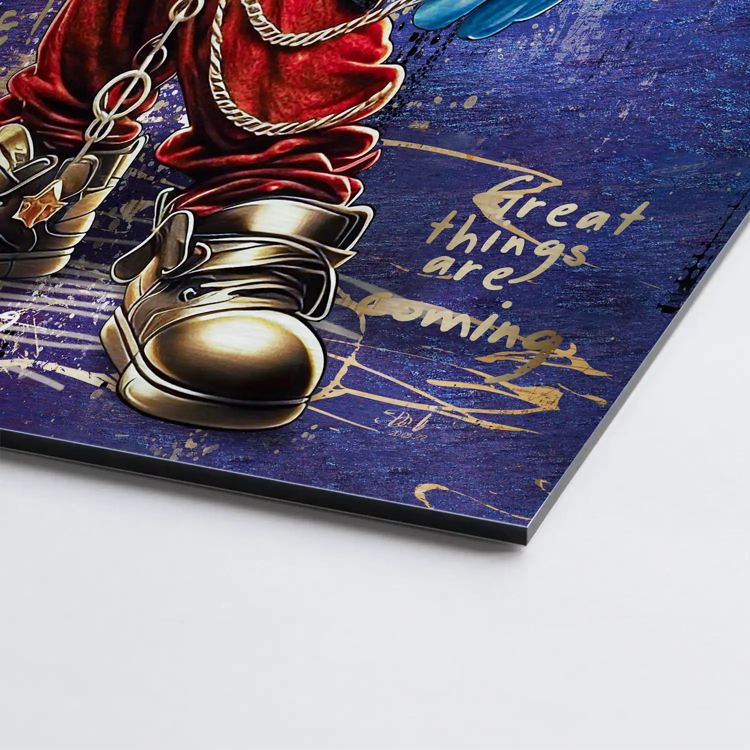 Micky Rockstar Aludibond Gebürstet - Alu Dibond Bild Gebürstet