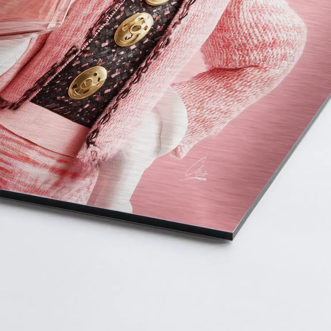 Paris Glam Minnie Maus Alu Gebürstet Bild