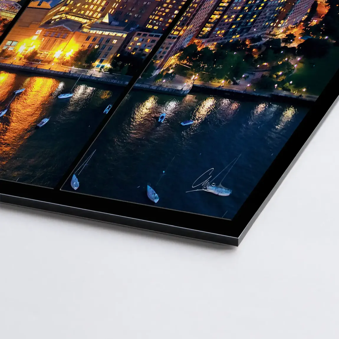 Skyline Lights New York Alu Gebürstet Bild