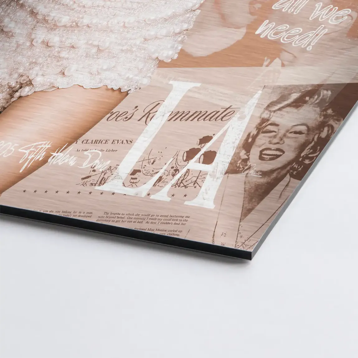 Hollywood Glam Marilyn Alu Gebürstet Bild