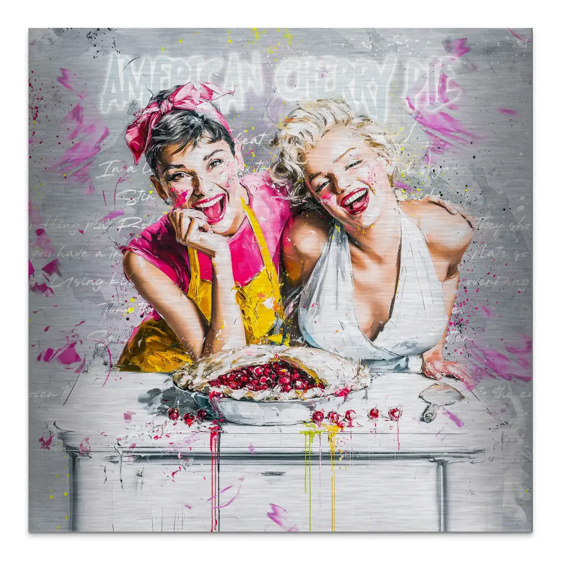 Audrey Marilyn Glam Aluminiumbild gebürstet