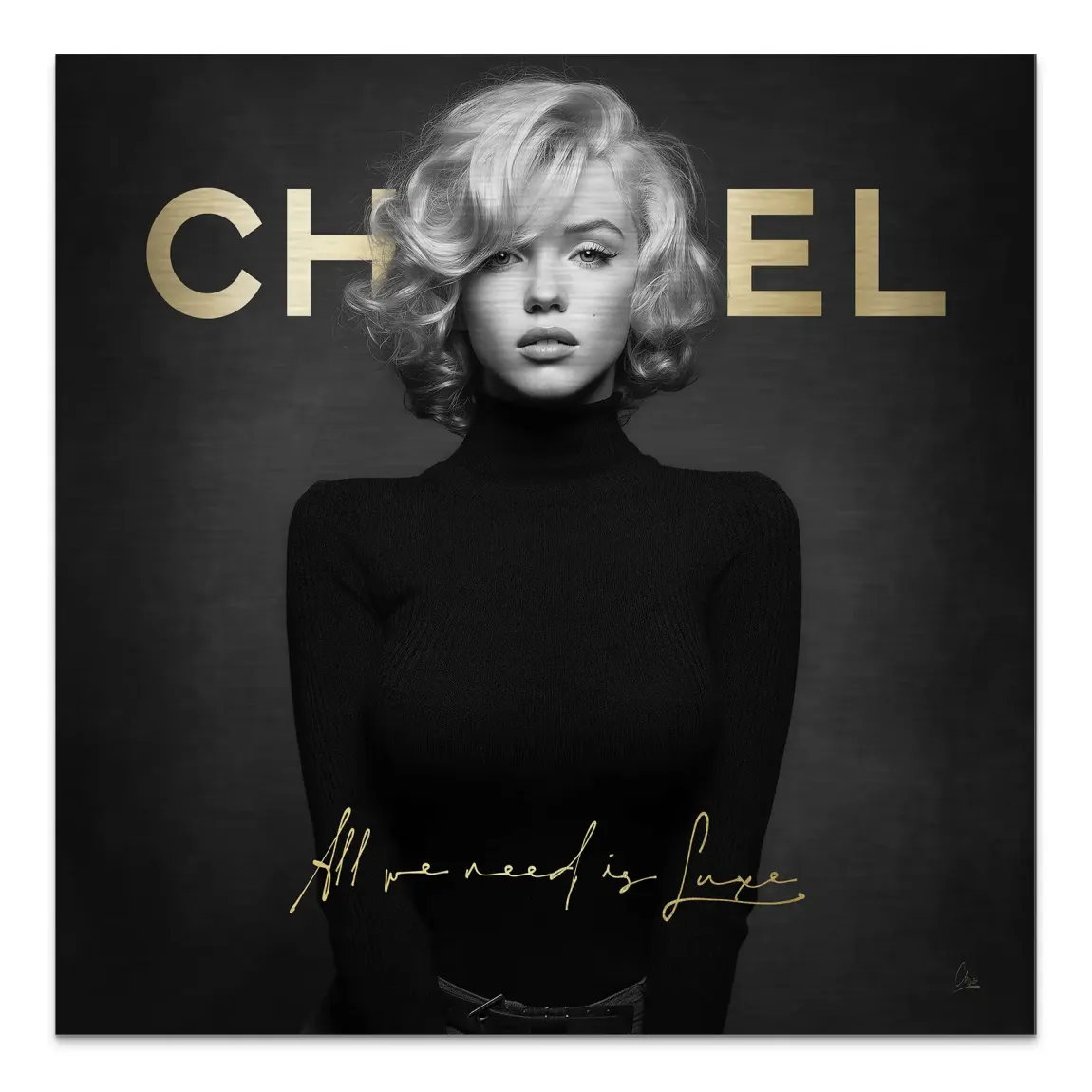 Marilyn Luxe Art Alu Gebürstet Bild