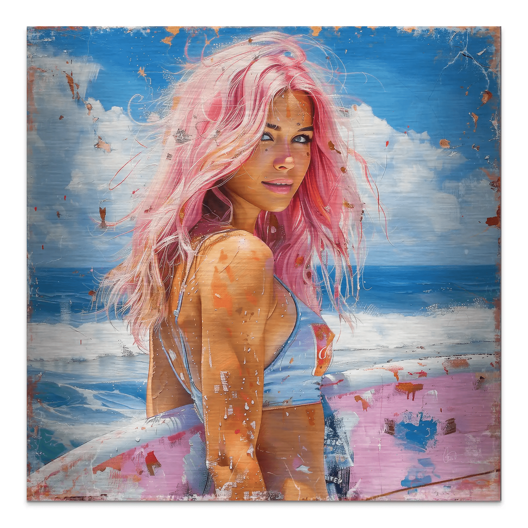 Beach Girl Nr.4 Alu Gebürstet Bild INGALERIE