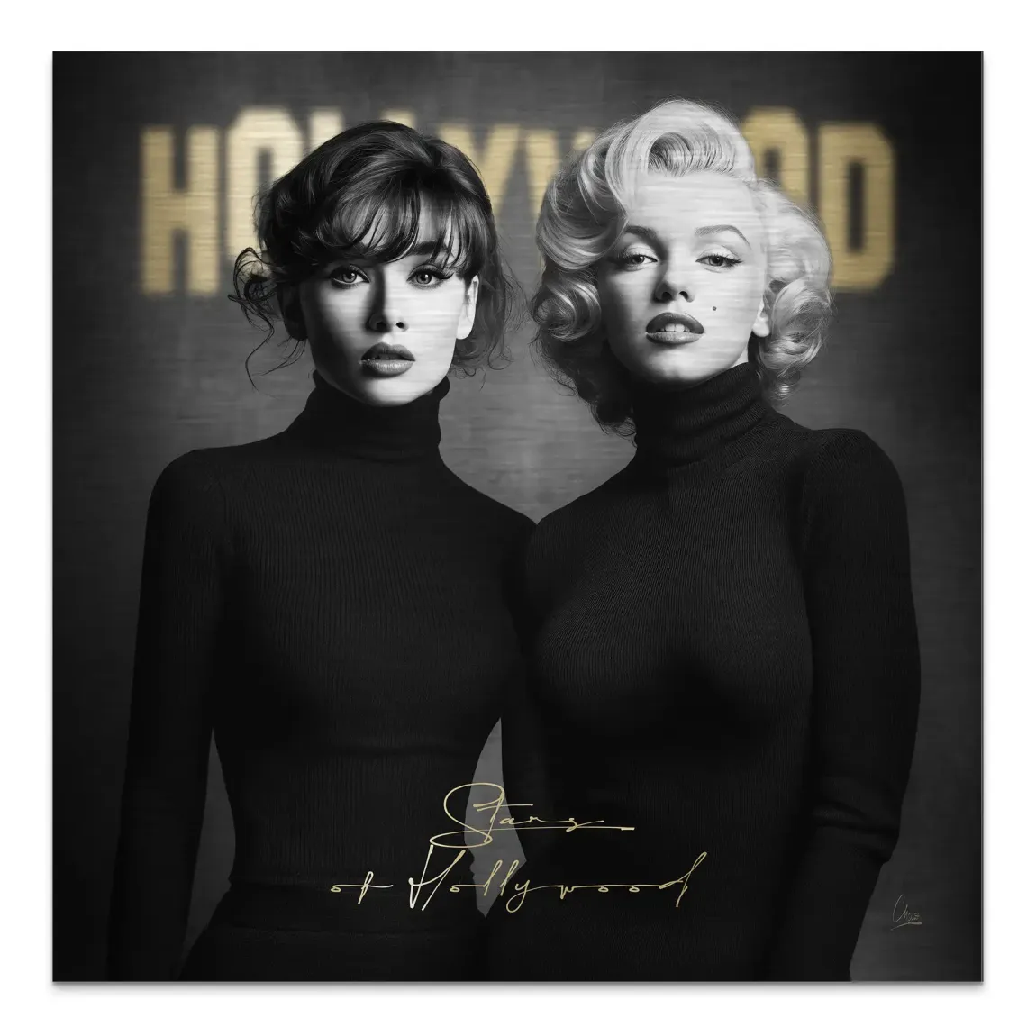 Audrey & Marilyn Hollywood Alu Gebürstet Bild