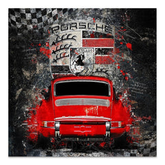 Porsche 911 Abstrakt Alu Gebürstet Bild