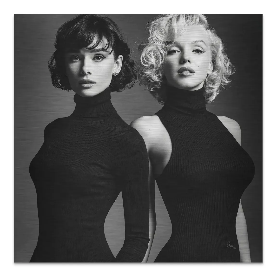 Audrey & Marilyn Aluminiumbild gebürstet