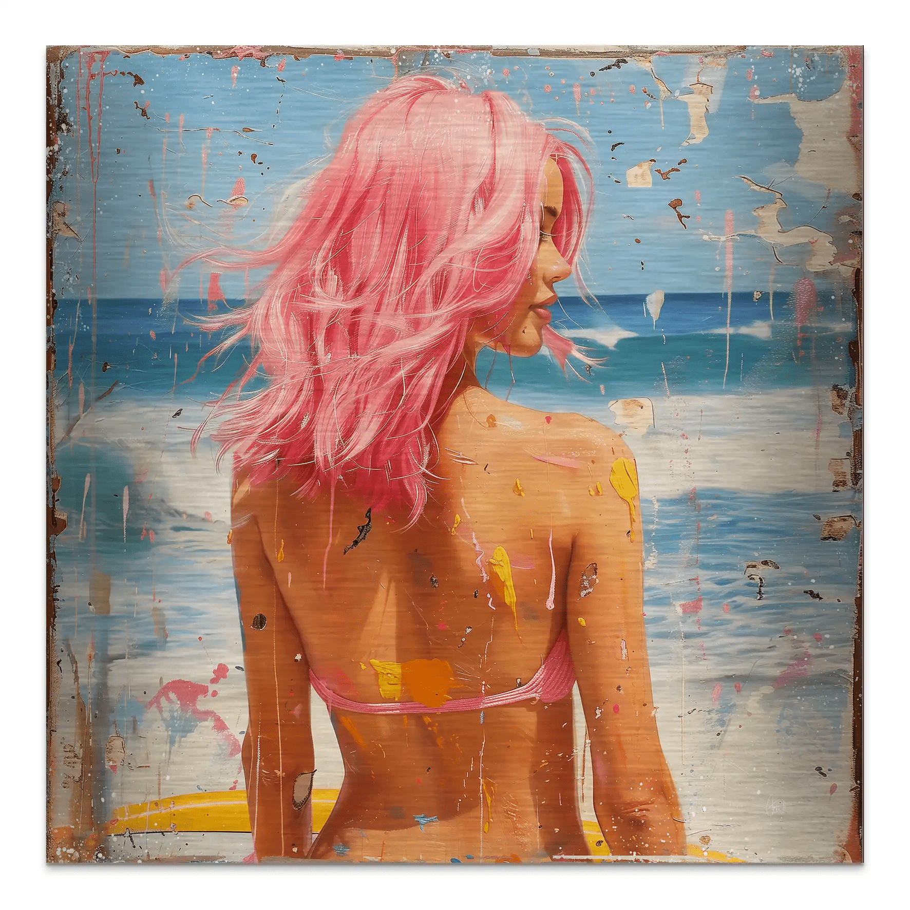 Beach Girl Nr.3 Alu Gebürstet Bild INGALERIE