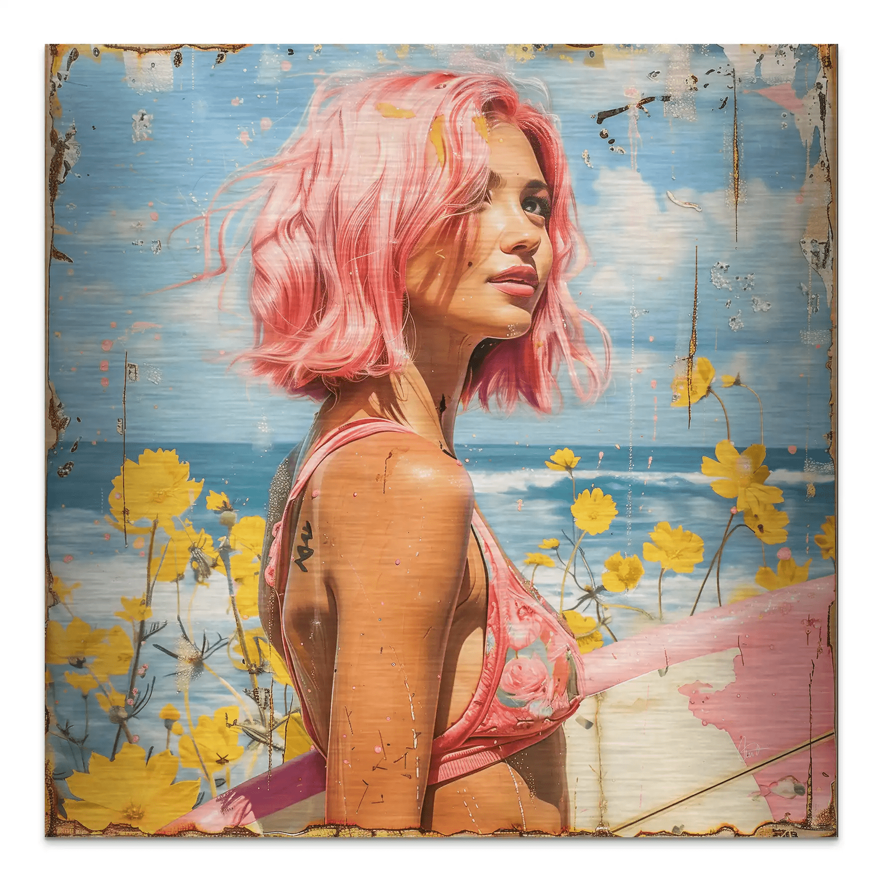 Beach Girl Nr.2 Alu Gebürstet Bild INGALERIE