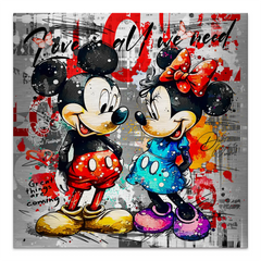 Micky Minnie Love Alu Gebürstet