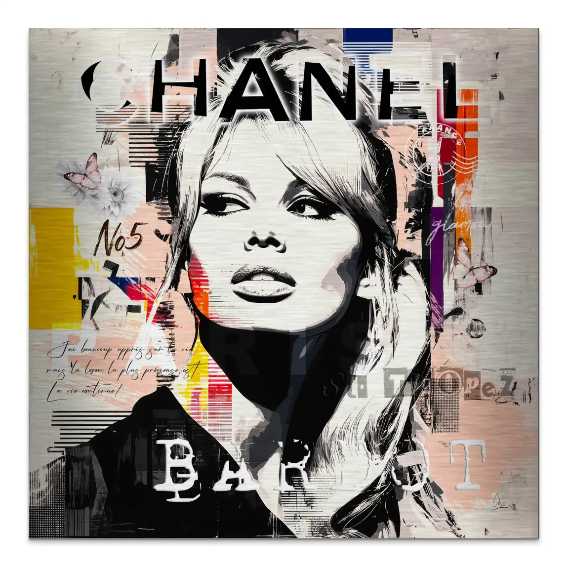 Bardot Ikone Alu Gebürstet Bild