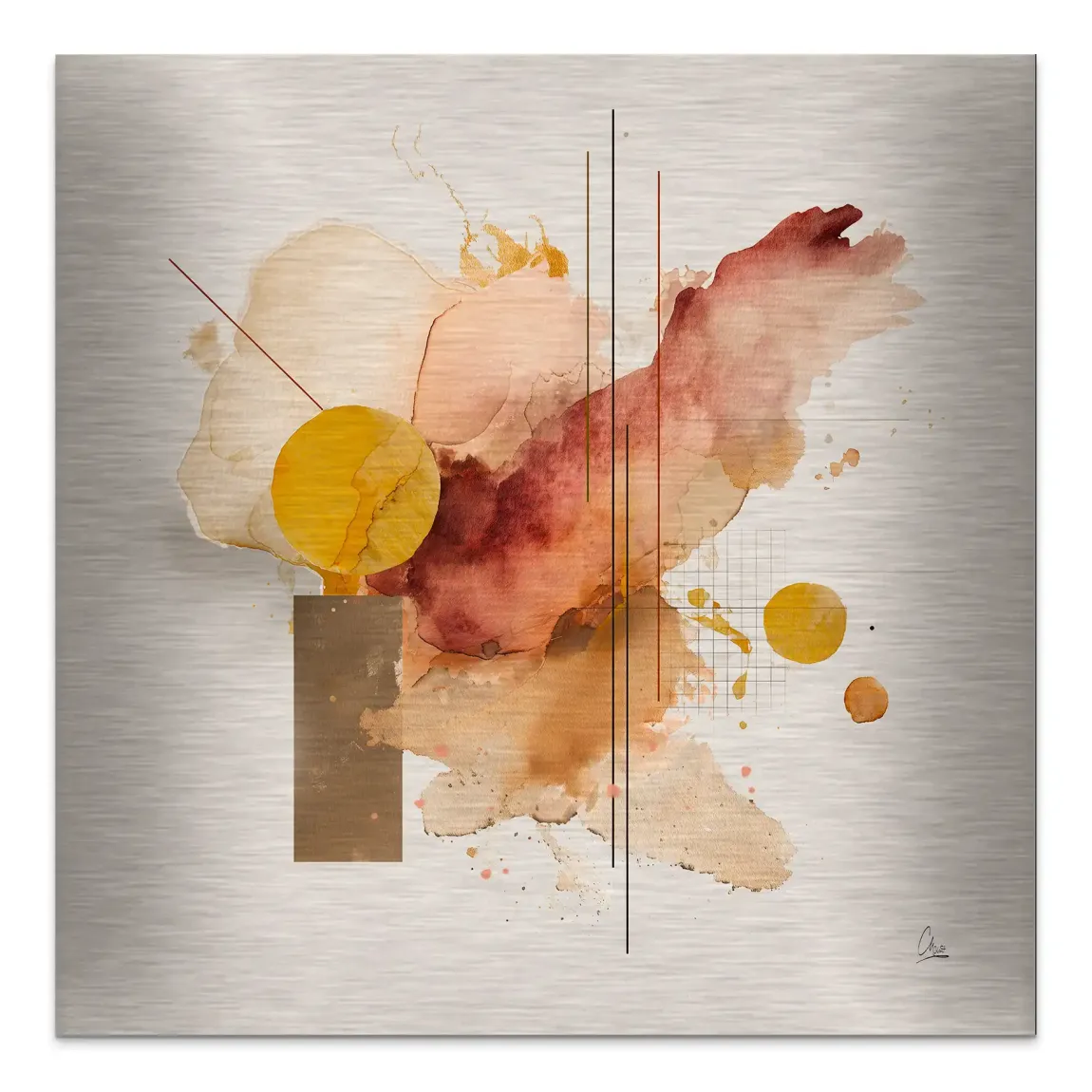 Amber Flow Alu Gebürstet Bild