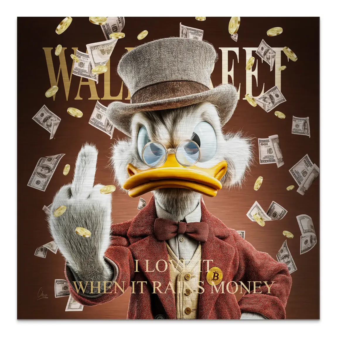 Money Empire Dagobert Duck Alu Gebürstet Bild
