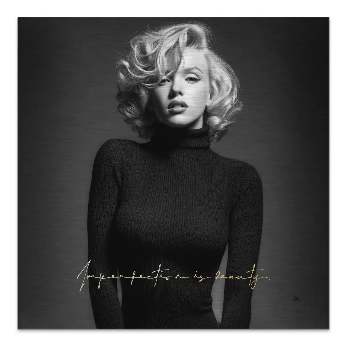 Marilyn Monroe Imperfection Aluminiumbild gebürstet