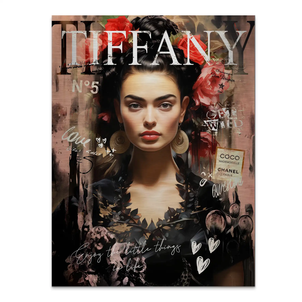 Frida Kahlo Tiffany Pop Art Aludibond Gebürstet INGALERIE