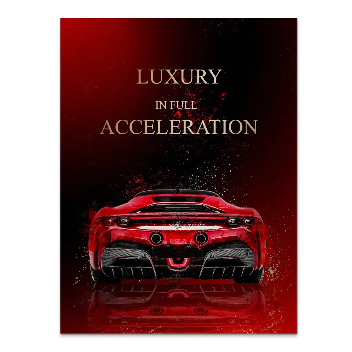 Ferrari Red Art Alu Gebürstet Bild