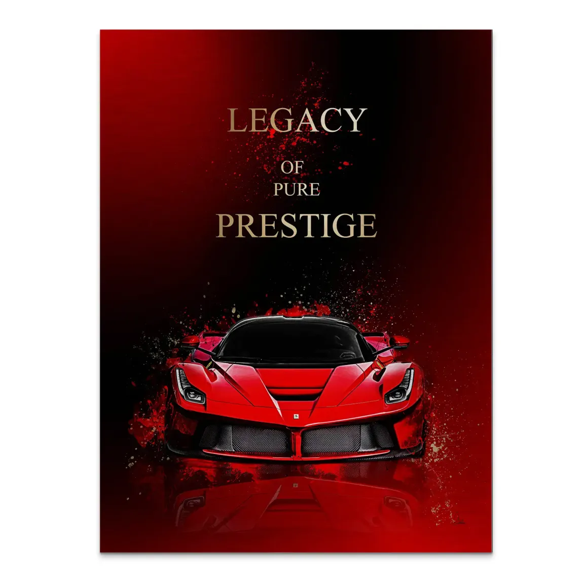 Red Prestige Ferrari Alu Gebürstet Bild