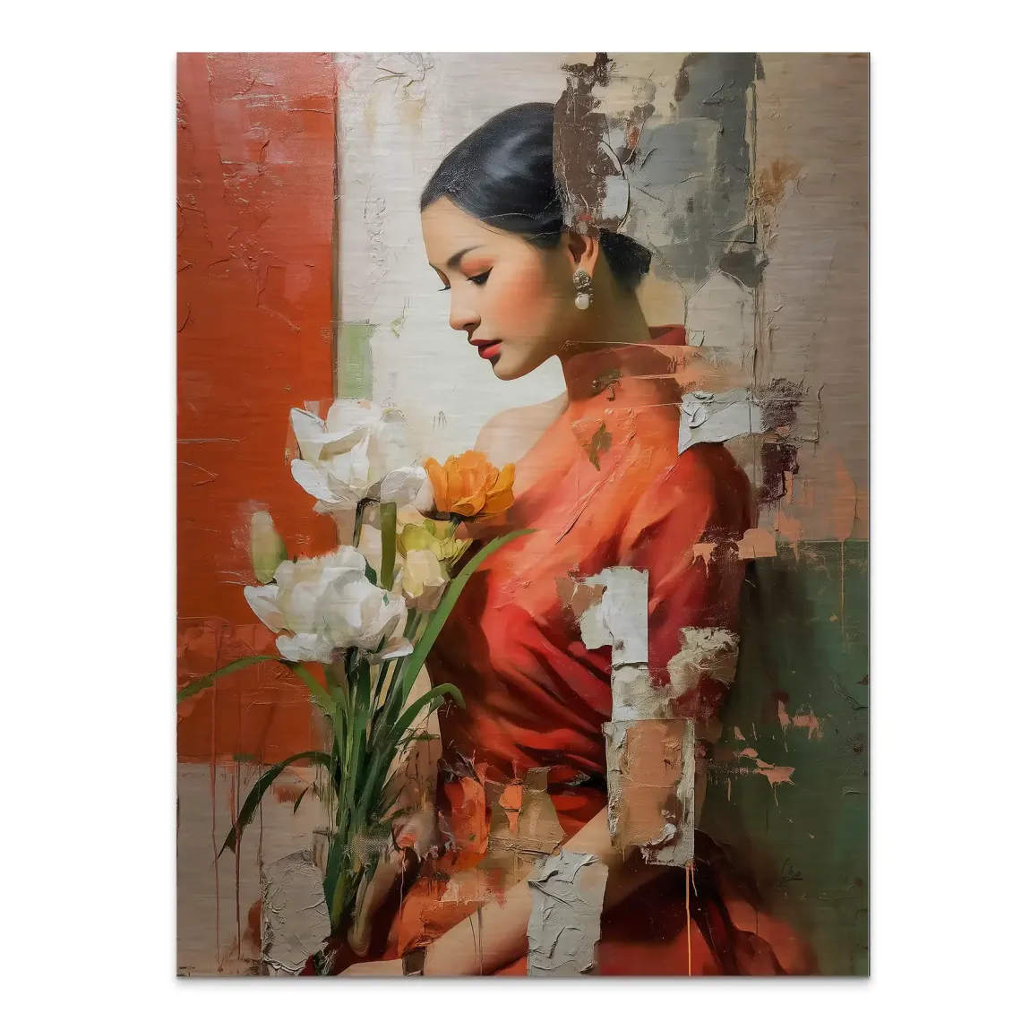 Silent Orchid Beauty Alu Gebürstet Bild