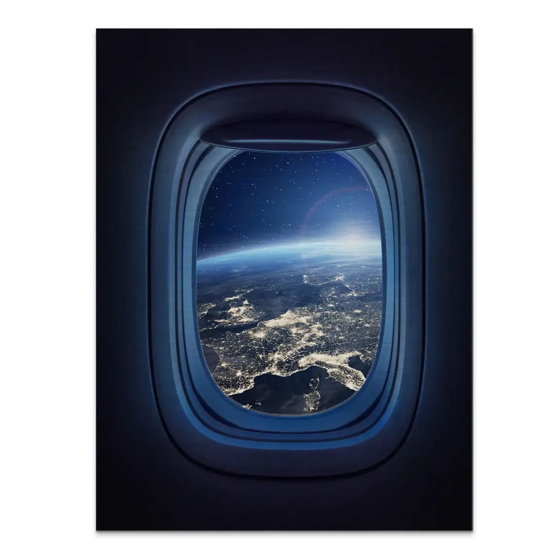 Flugzeugfenster Orbit Alu Gebürstet Bild