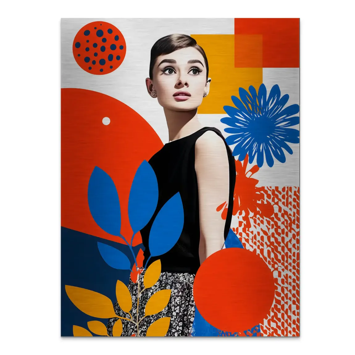 Audrey Hepburn Blooming Aludibond Gebürstet INGALERIE