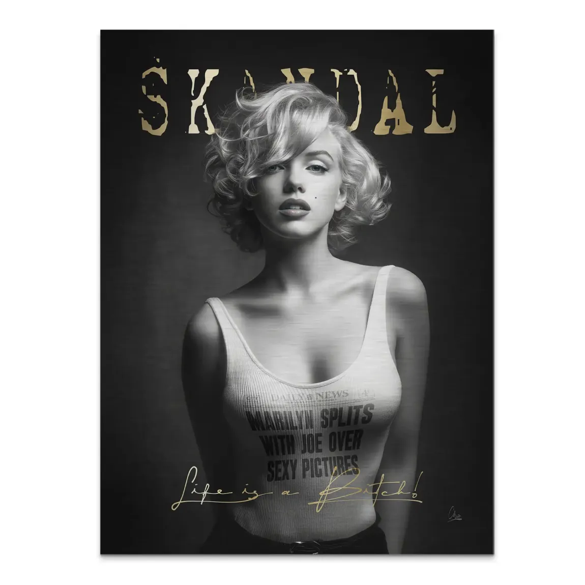 Marilyn Skandal Alu Gebürstet Bild