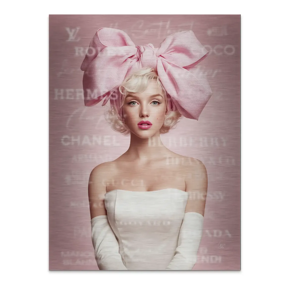 Marilyn Monroe Couture Pop Art Alu Gebürstet Bild
