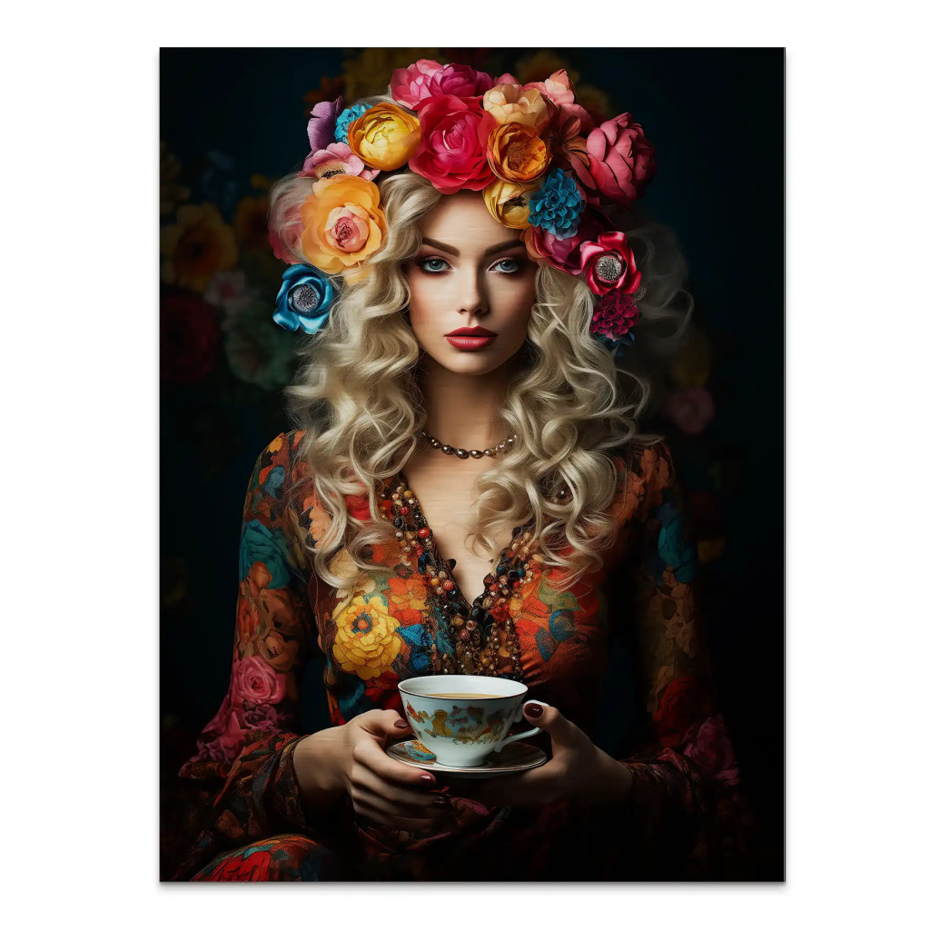 Beauty Bohemian Flower Alu Gebürstet Bild INGALERIE