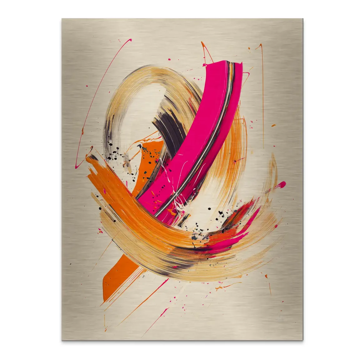 Bewegte Farbe Abstrakt Alu Gebürstet Bild